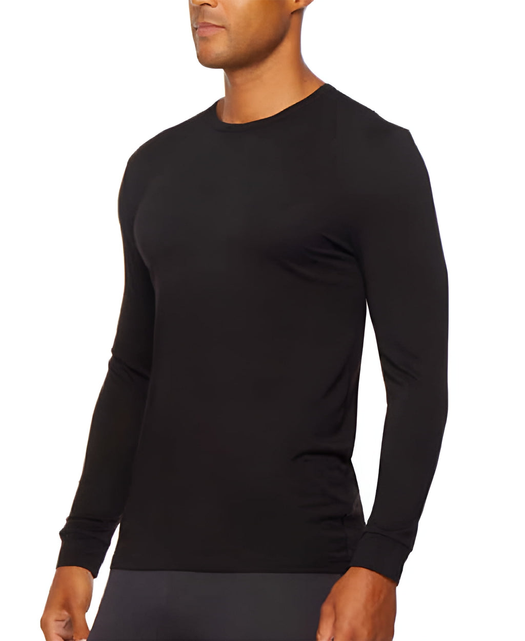 32 Degrees Heat Men's Long Sleeve Base Layer Crew Neck Shirt 2-Pack , M,Black