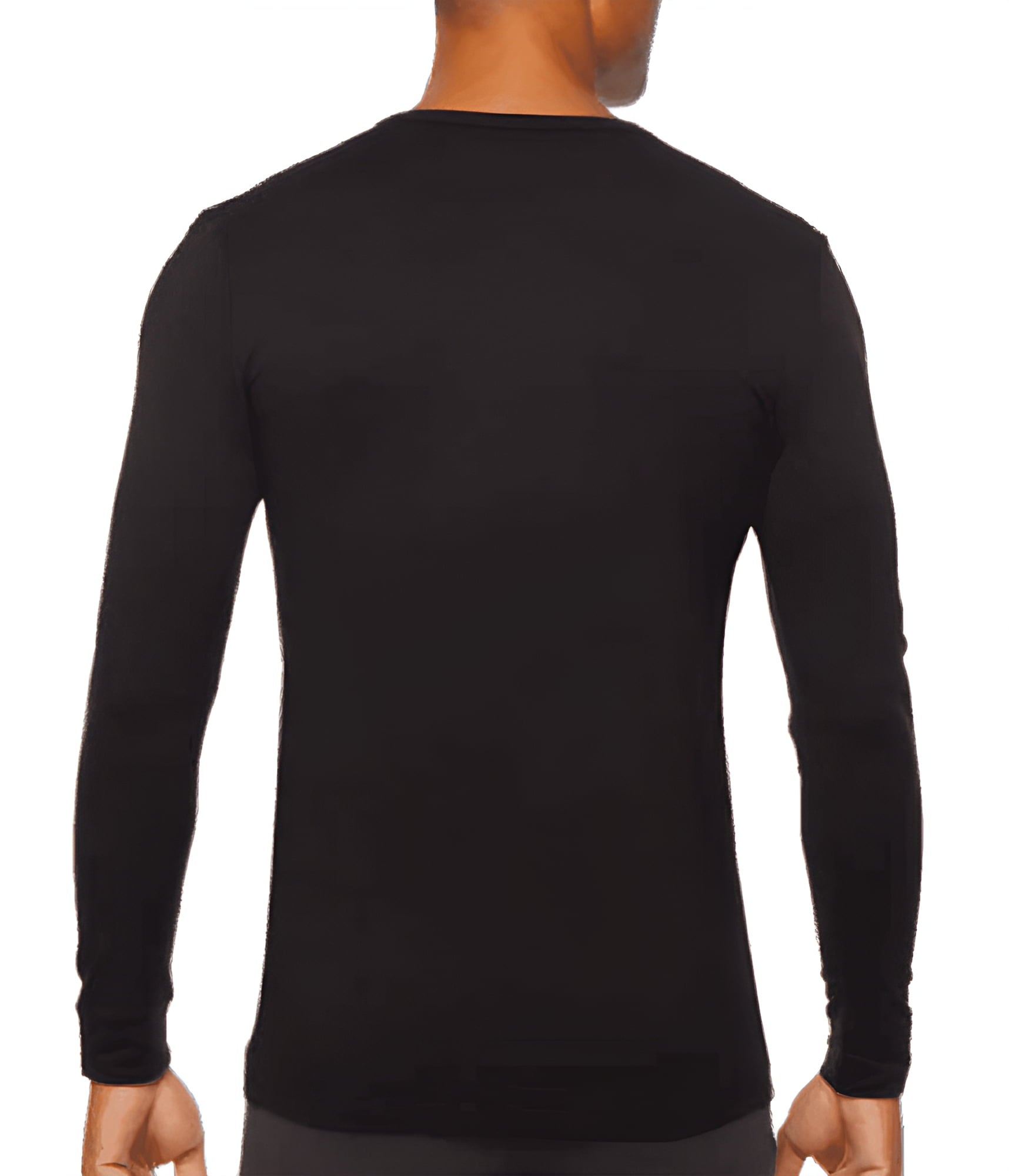 32 Degrees Heat Men's Long Sleeve Base Layer Crew Neck Shirt 2-Pack , M,Black