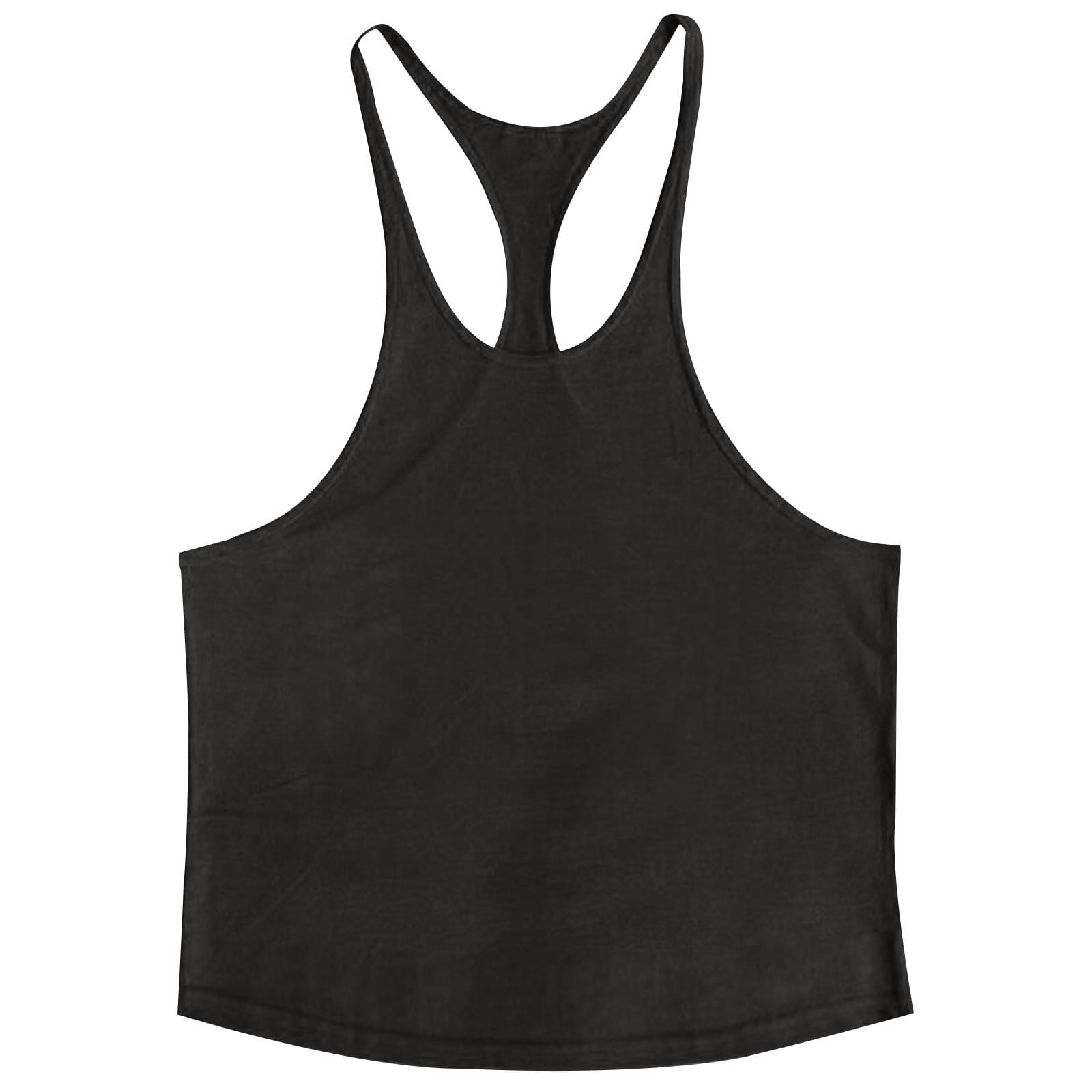 GERsome Men's Tank Tops Y-Back Gym Fitness Muscle Tee Workout Training Running T-Shirts Athletic Quick Dry Tops S-2XL