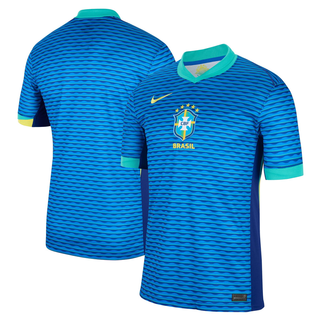 Men's Nike  Blue Brazil National Team 2024 Away Stadium Replica Jersey